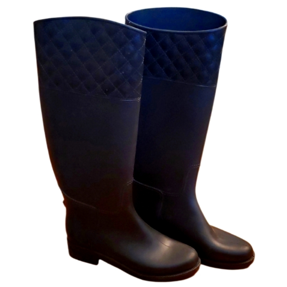 Capelli of New York Call It Spring Black Winter Rubber Rain Boots‎ Size 6